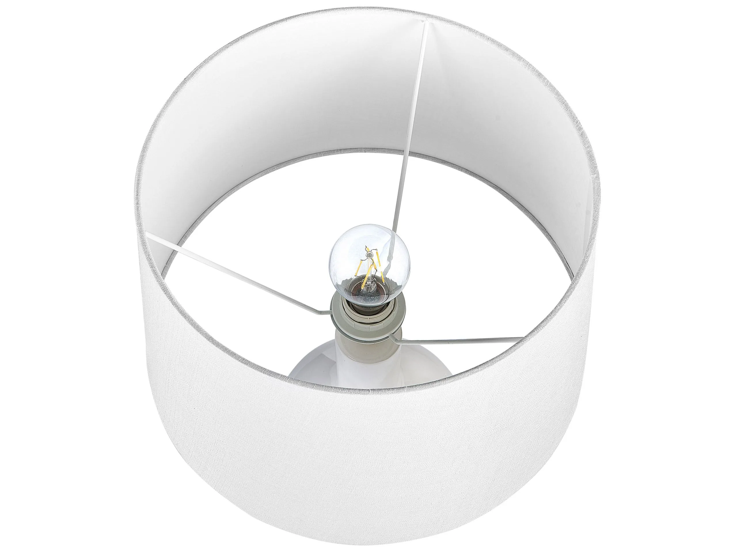 Beliani Lampa Stołowa Ceramiczna Biała SOCO - obrazek 4