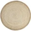 Beliani Dywan Okrągły Z Juty ⌀ 120 Cm Beżowy MENEMEN