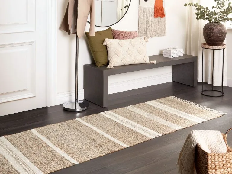 Beliani Dywan Z Juty Beżowo-biały TALPUR Różne Rozmiary 2 Beliani Dywan Z Juty Beżowo-biały TALPUR Różne Rozmiary - obrazek 2