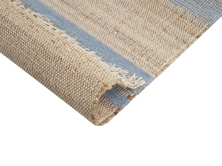 Beliani Dywan Z Juty Beżowo-niebieski TALPUR Różne Rozmiary - obrazek 5