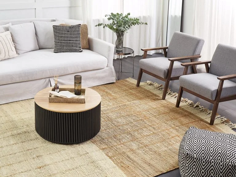 Beliani Dywan Z Juty Beżowy KARKIN Różne Rozmiary 2 Beliani Dywan Z Juty Beżowy KARKIN Różne Rozmiary - obrazek 2