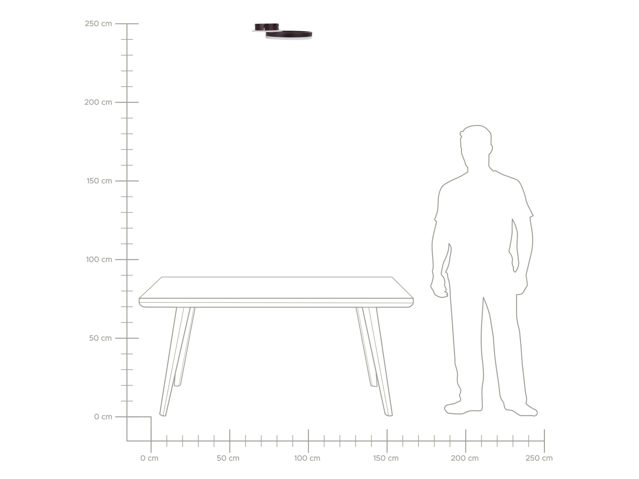 Beliani Lampa Sufitowa Brązowa GLYDE - obrazek 7