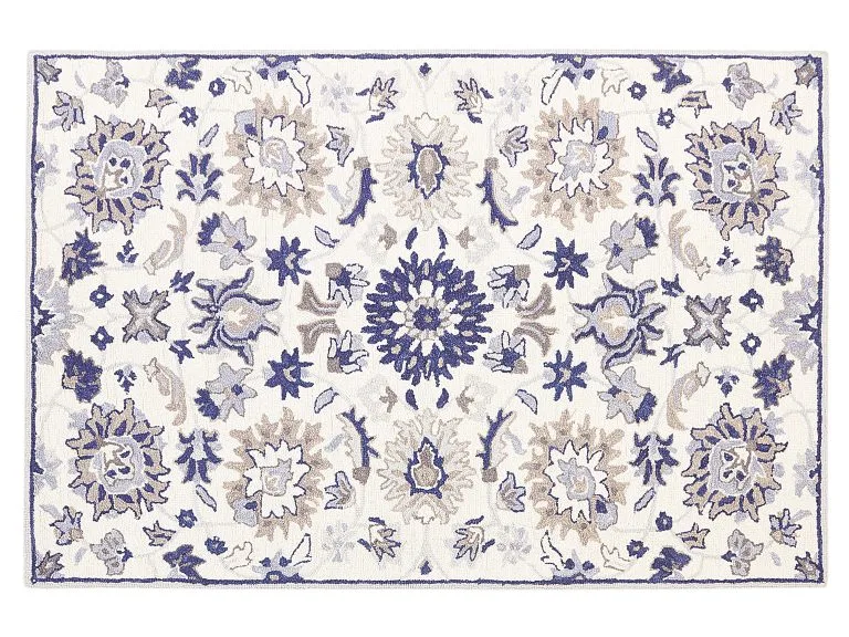 Beliani Dywan Wełniany Beżowo-niebieski KUMRU Różne Rozmiary - obrazek 5