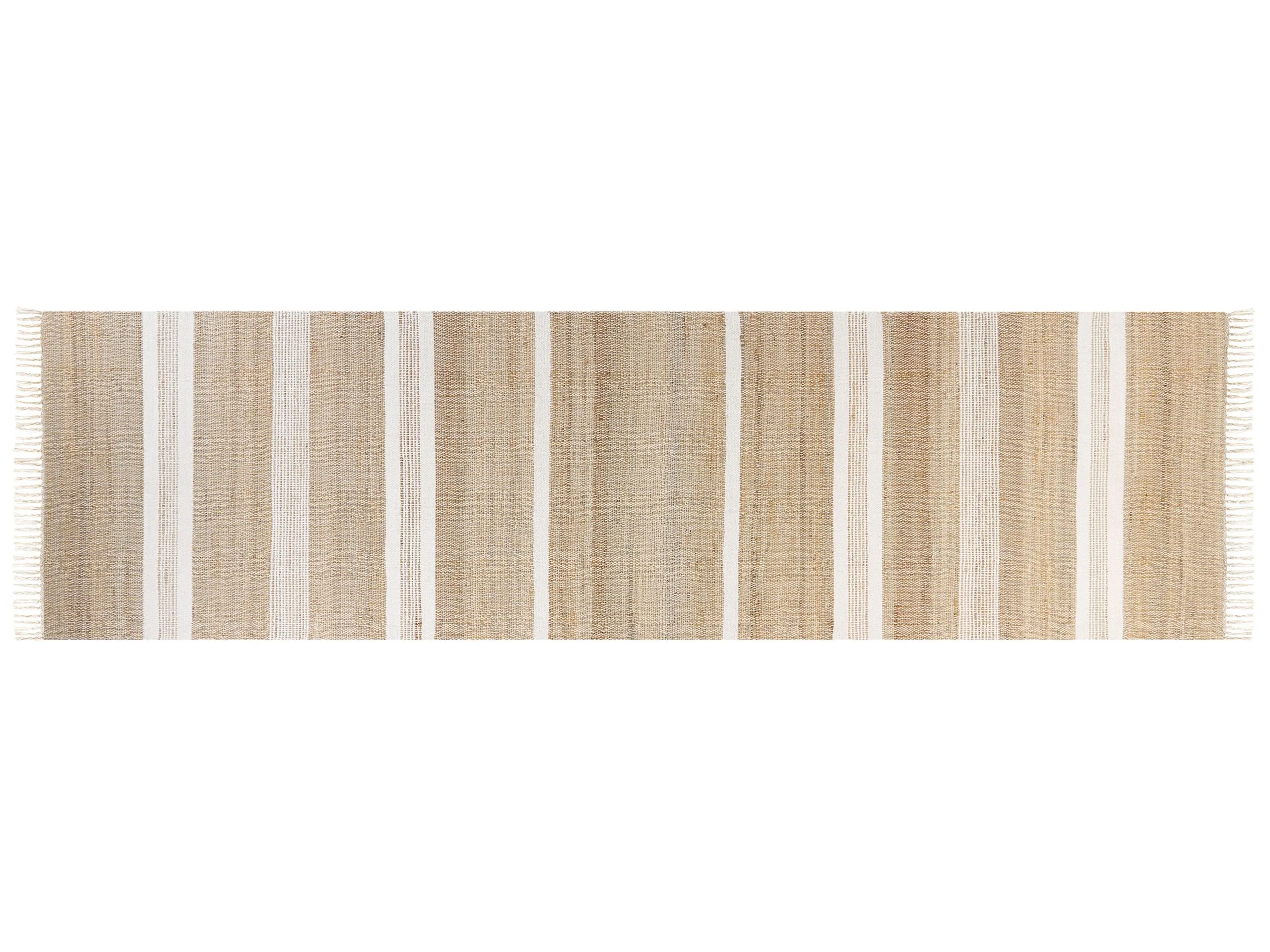 Beliani Dywan Z Juty Beżowo-biały TALPUR Różne Rozmiary 3 Beliani Dywan Z Juty Beżowo-biały TALPUR Różne Rozmiary - obrazek 3