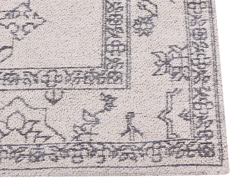 Beliani Dywan Bawełniany 80 X 300 Cm Beżowy GOLLER - obrazek 3