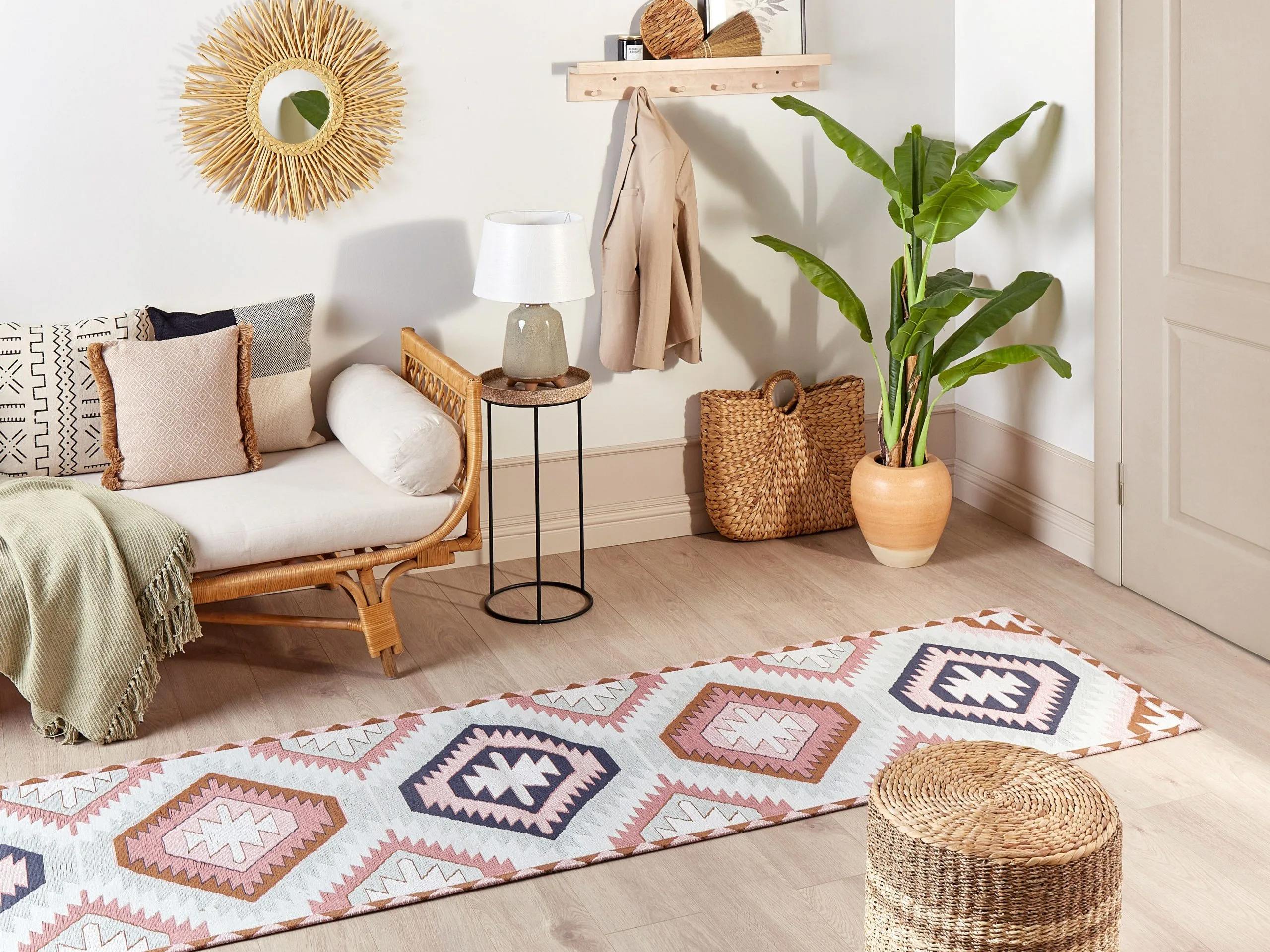 Beliani Dywan Bawełniany 80 X 300 Cm Wielokolorowy BESLER - obrazek 2