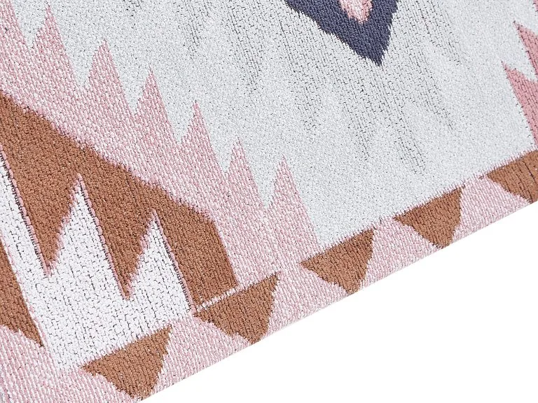 Beliani Dywan Bawełniany 80 X 300 Cm Wielokolorowy BESLER - obrazek 4